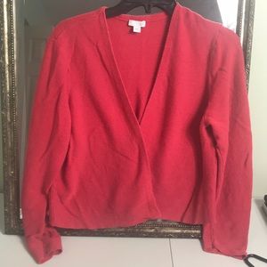J Jill open front linen blend cardigan Sz L